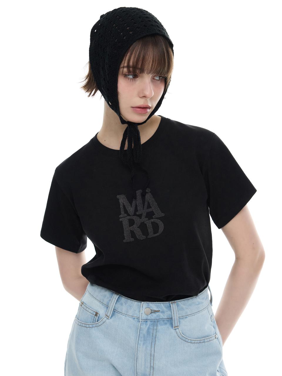 mardmard Classic Logo Crop T-shirt [Black]