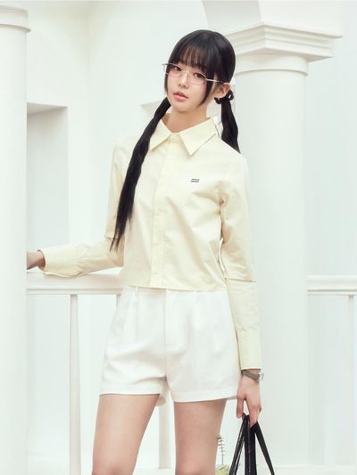 mardmard Classic Pin-tuck Short Shorts [WHITE]