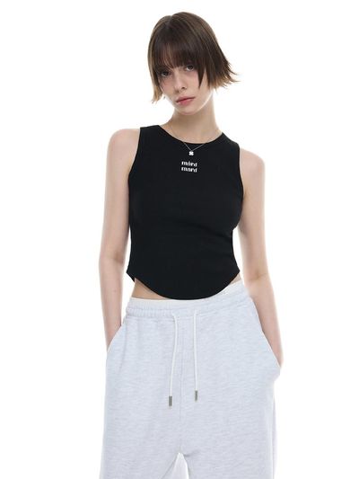 mardmard Curved Logo Sleeveless Tank [Black]
