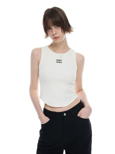 mardmard Curved Logo Sleeveless Tank [WHITE]