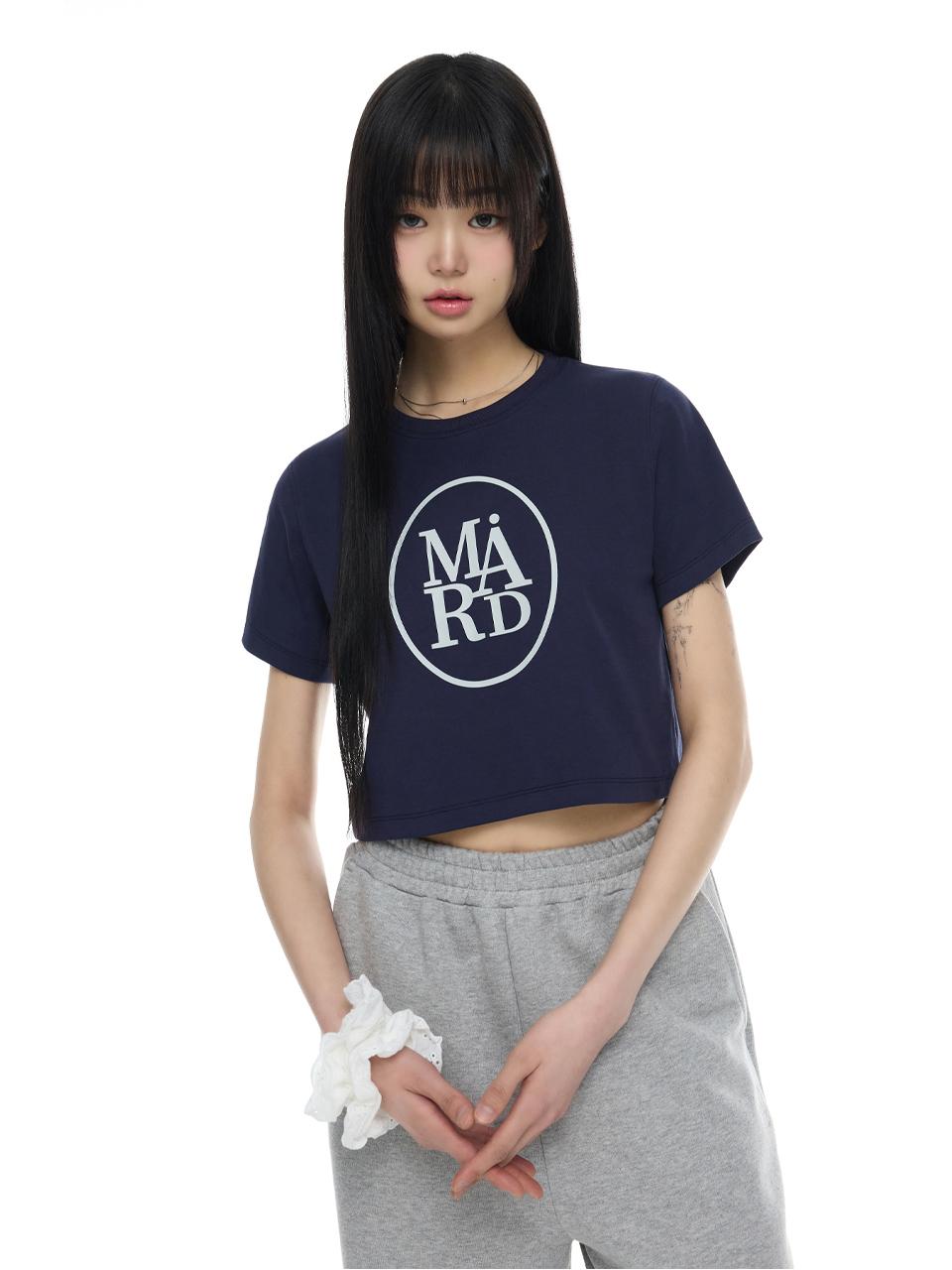 mardmard Symbol Crop T-shirt [Navy]