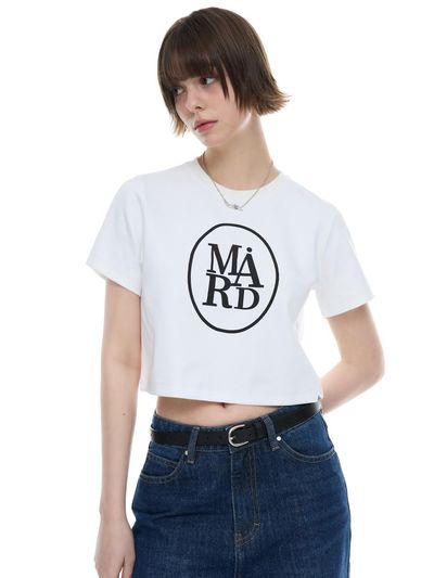 mardmard Symbol Crop T-shirt [WHITE]