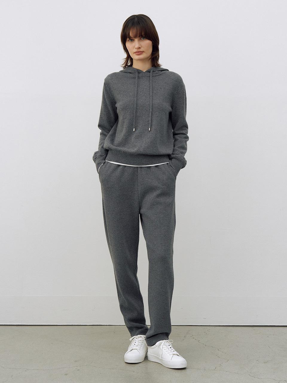 Mare di mari Cashmere-wool Relaxed Jogger Pants Grey