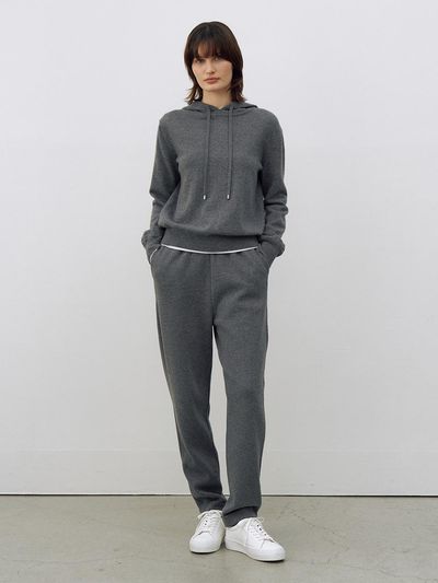 Mare di mari Cashmere-wool Relaxed Jogger Pants Grey