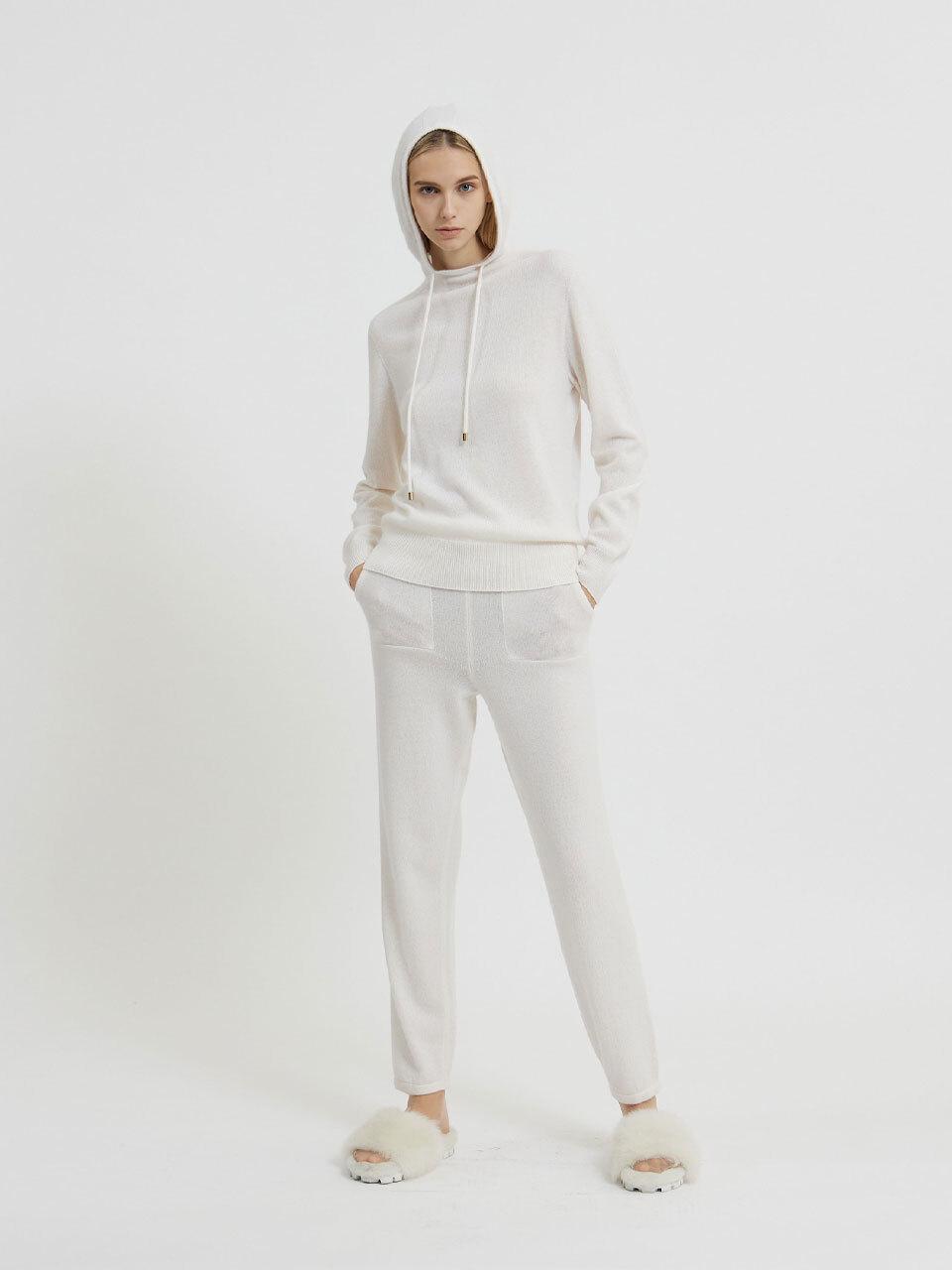 Mare di mari Cashmere Basic Tapered Jogger Pants [Ivory]