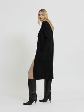 Mare di mari Cashmere Blend Long Knit Cardigan Black