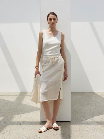 Mare di mari Crochet Mesh Knit Skirt