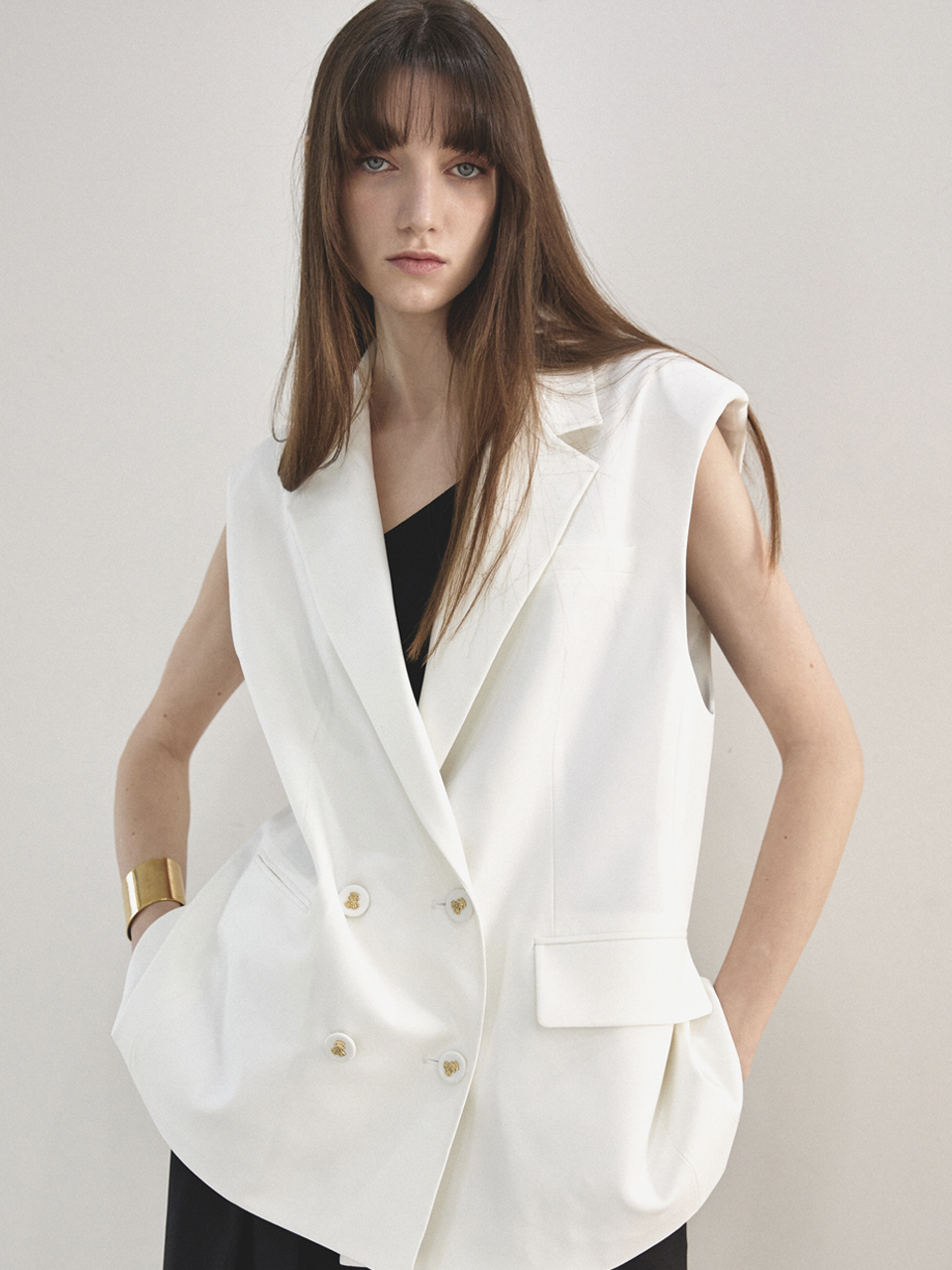 Mare di mari Oversized Double-Breasted Vest