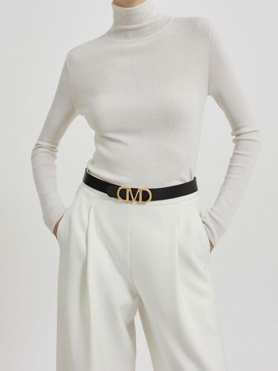 Mare di mari Premium Leather M Logo Signature Belt [Black]