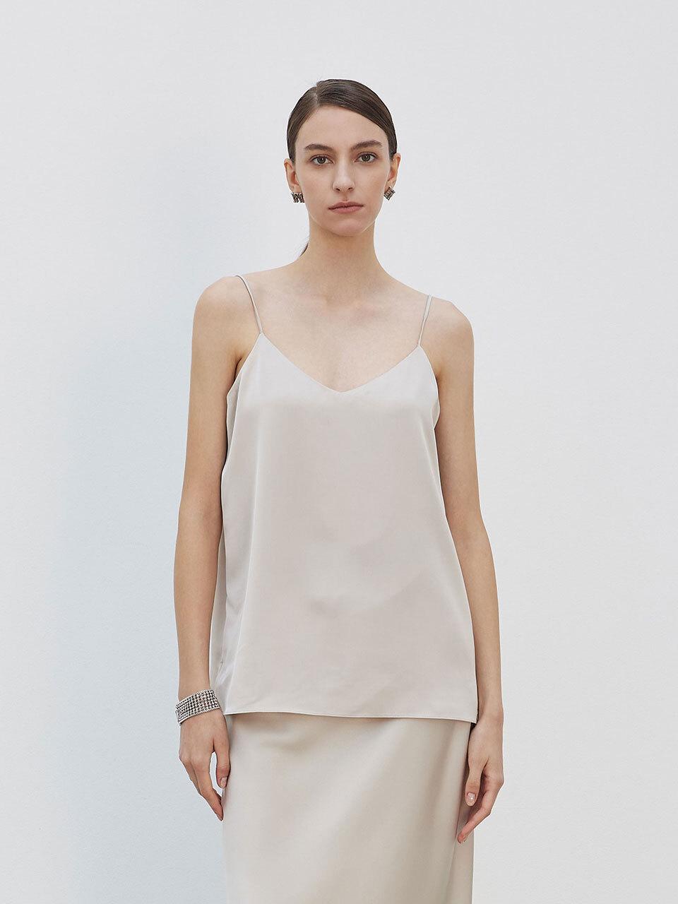 Mare di mari Satin Camisol Top Beige