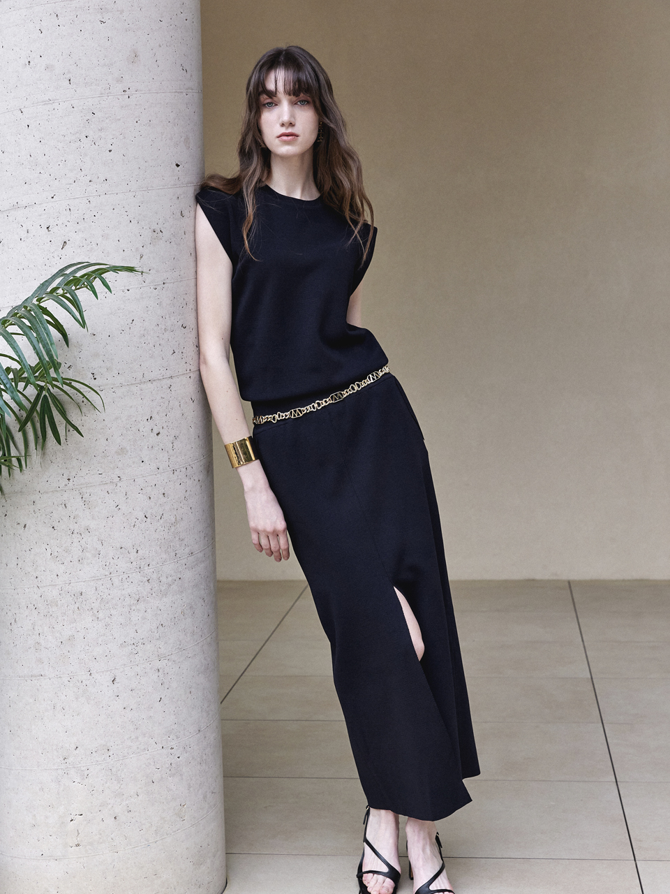 Mare di mari Sleeveless Elastic Waist Dress - Navy