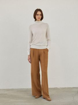 Mare di mari Wool Blend Wide Leg Pants Camel