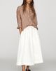 Mare Mare 100% Cotton Seamed Midi Skirt - 1