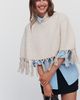 Mare Mare Cropped Fringed Poncho - 2
