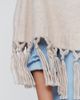 Mare Mare Cropped Fringed Poncho - 3