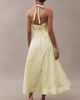 Mare Mare Halter Corset Fit & Flare Jacquard Maxi Dress - 2