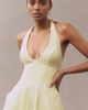 Mare Mare Halter Corset Fit & Flare Jacquard Maxi Dress - 3