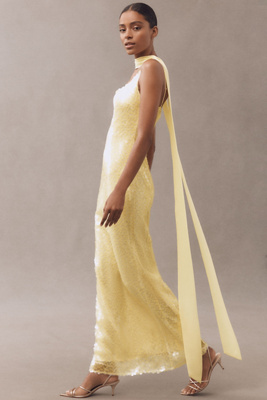 tie strap tiered maxi dress Nina Morena