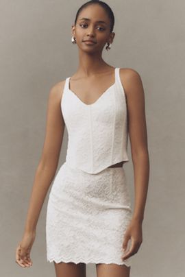Mare Mare Lace Corset Tank & Mini Skirt Set