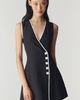Mare Mare Linen Asymmetric Button Mini Dress - 1