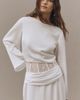 Mare Mare Long-Sleeve Satin Crop Top - 1