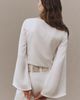 Mare Mare Long-Sleeve Satin Crop Top - 2