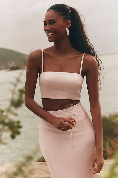 Mare Mare Lydia Satin Skirt and Cape Set