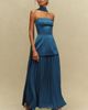 Mare Mare Natalie Strapless Stretch Satin Chiffon Maxi Dress - 1