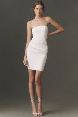 Mare Mare Ruched Strapless Midi Dress