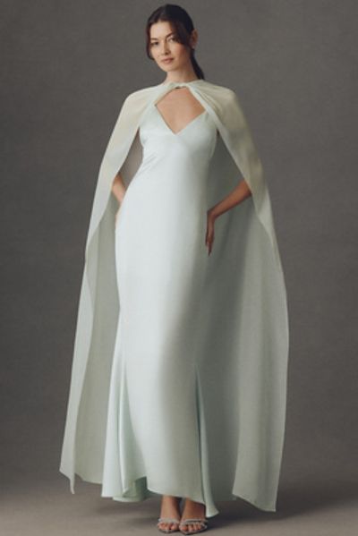 Mare Mare - Sabrina Satin Slip Dress with Chiffon Cape