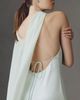Mare Mare Sabrina Satin Slip Dress with Chiffon Cape - 4