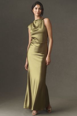 Mare Mare Satin Cowl Maxi Dress