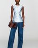 Mare Mare Satin Open Back Blouse - 1