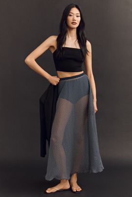 Mare Mare Sheer Dot Maxi Skirt