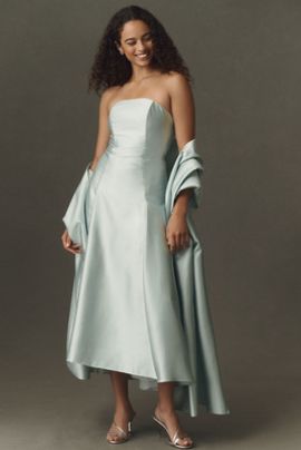 Mare Mare Strapless Drop-Waist Midi Dress