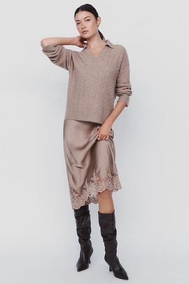 Mare Mare Twofer Cable Sweater and Slip Dress