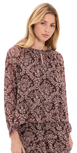 Marea Marea Audra Top Chocolate Lace Floral