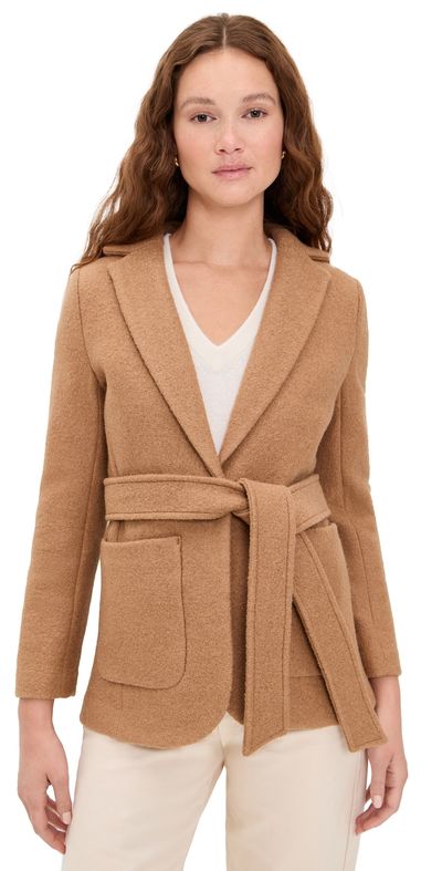 Marea Marea Boiled Wool Blazer Camel