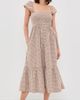 Marea Marea Celine Gingham Dress Mocha Mini Gingham - 2