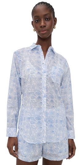 Marea Marea Favorite Seashell Shirt Blue Seashell