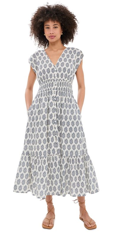 Marea Marea Fiona Dress Indigo Meadow