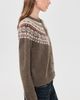 Marea Marea Louise Fair Isle Cardigan Brown - 4
