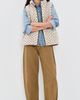 Marea Marea Sherpa Vest Ivory/Blue Birdseye - 5