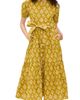 Marea Marea Short Sleeve Shirt Dress Chartreuse Daffodil - 1