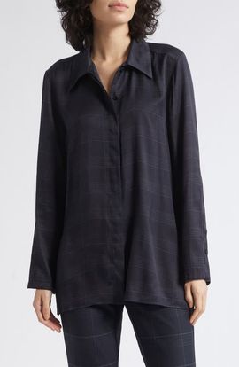MARELLA MARELLA Ballata Point Collar Plaid Shirt