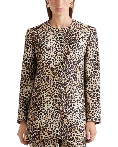 Marella Marella Cat Print Round Neck Jacket