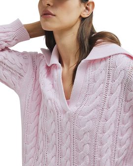 Marella Marella Elisir Cable Knit Polo Sweater