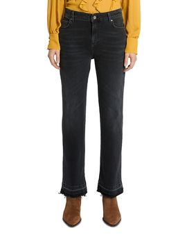 Marella Marella Mlsfcrop Straight Frayed Hen Jeans in Black