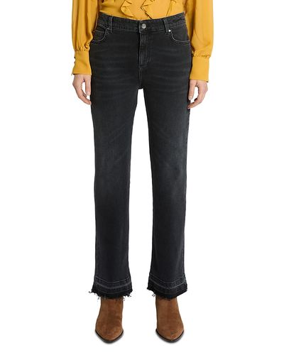 Marella Marella Mlsfcrop Straight Frayed Hen Jeans in Black