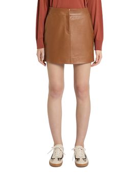 Marella Marella Mlsnero Leather Mini Skirt